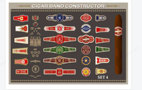 Bandes et étiquettes de cigares personnalisées imprimées, durables et écologiques, anneaux de cigares adhésifs personnalisés pour un emballage et une promotion haut de gamme
