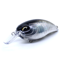Leurre de pêche bionique flottant 50mm ABS, crankbait mini 10g, plongeant 2m-3m, avec sonnette, pour saumon, rivière, lac, ruisseau