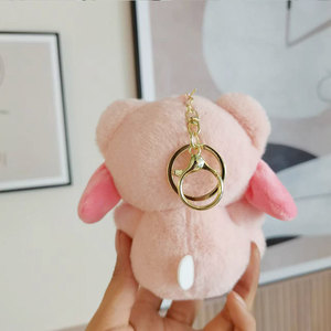Portachiavi in stile giapponese, ciondolo a forma di bambola carina, accessorio per zaino, peluche da 12 cm, imbottitura in cotone PP, 14+ all'ingrosso - Product Image 4
