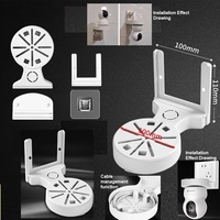 Wall Mount Junction Box Bracket for CCTV Camera Outdoor Waterproof ABS Security Camera Mount Bracket