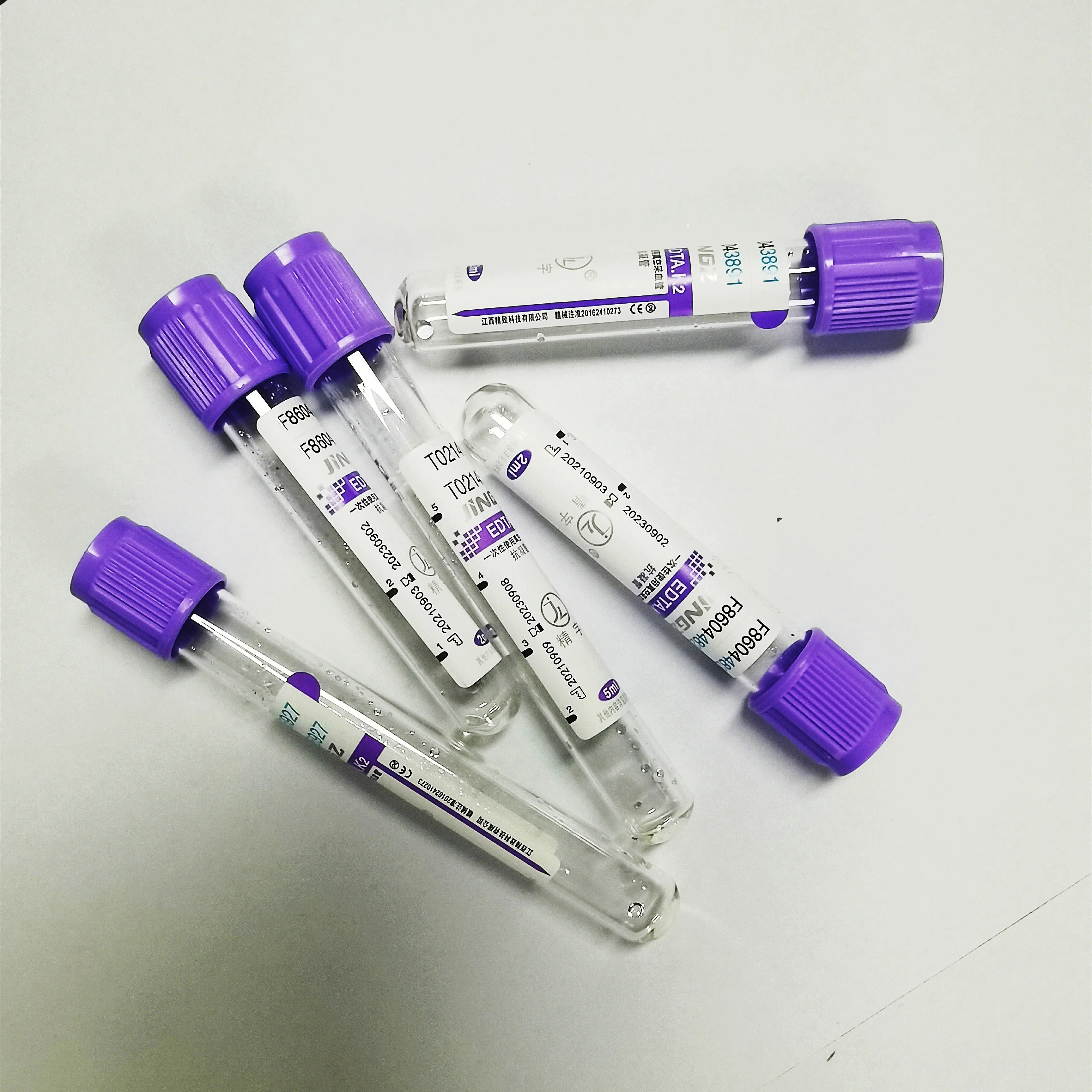 Disposable Vacuum Blood Collection Tube Anticoagulant Tube Edta K2 EDTA K3 Purple Tube