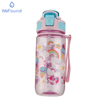 Hete Verkoop Sport Bpa Gratis Kawaii Plastic Fruitbeker Waterfles Kind Aangepast