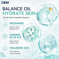 Nettoyant Visage Purifiant Contrôle Sébum à la Niacinamide et Céramide Marque Blanche, Réparation Barrière Cutanée aux Acides Aminés, Soins de la Peau OEM ODM