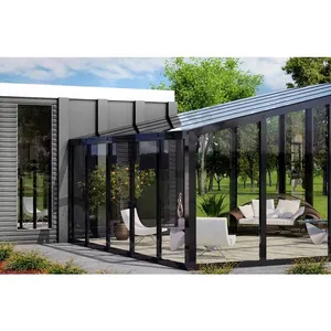 Casa de cristal industrial de la casa de sol redonda al aire libre para la piscina Sun sunroom casa de cristal de la casa