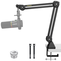Support de microphone Maono BA37 robuste et réglable en métal avec pince de bureau améliorée pour podcasting, enregistrement, streaming et jeux
