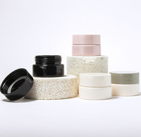 Pot en plastique PP noir avec couvercle plat 5g 7g 8g 10g 15g Mini pot à gel Emballage de vernis à ongles Conteneur de gel UV Impression Pot à vernis à ongles