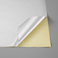 Autocollants adhésifs en acrylique mat argenté résistant aux hautes températures, format A4, 25-50 microns, simple face, pour étiquettes d'emballage et masquage