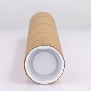 Emballage personnalisé en tube de papier avec couvercle, emballage cylindrique pour aliments, tube de papier vide en carton - Product Image 5