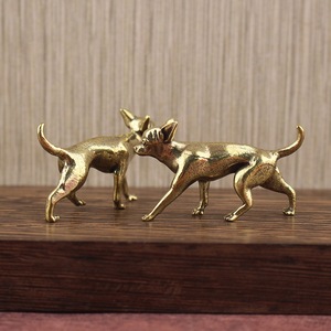 1 pièce, figurine décorative créative et mignonne de chiot sans poils en bronze, pour bureau ou table basse - Product Image 3