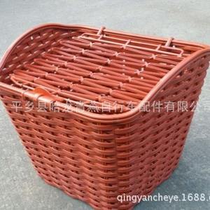 Panier de vélo en plastique marron café, support durable pour vélo de montagne, accessoires pour vélo électrique - Product Image 2