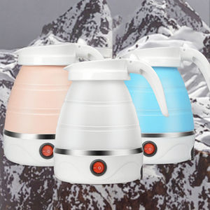 Portable 600ml Mini Electric Silicone Kettle Cordless Travel Folding Water Kettle Compression Leak-Proof Battery Household Use - Product Image 3