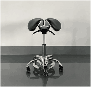 Silla de Trabajo Ergonómica con Respaldo Inclinable hacia Adelante, Taburete Alto con Ruedas de Goma con Bloqueo, Alivia la Presión - Product Image 1