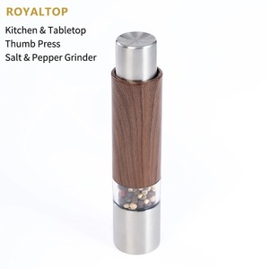 Moulin à sel et poivre portable en acier inoxydable, <span class=keywords><strong>mini</strong></span> broyeur à sel grossier et poivre noir à pression pour le <span class=keywords><strong>camping</strong></span> - Product Image 2