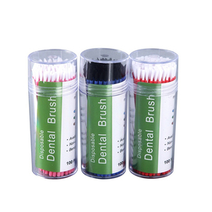Vente en gros <span class=keywords><strong>de</strong></span> consommables dentaires colorés, microbrosse jetable à tête longue pour le vernissage au fluorure - Product Image 2