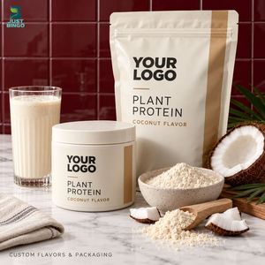 Poudre de protéines végétales avec options de conditionnement en tub et en sachet, fabricant ODM avec formule et saveurs personnalisées - Product Image 1