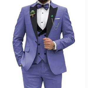 Neuer Hochzeitsanzug für Herren 2025 in Übergröße, Dreiteilig, Bräutigam und Trauzeuge, Atmungsaktiv mit Reißverschluss, Ideal für Partys - Product Image 2