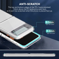 Étui de téléphone portable rigide antichoc en TPU PC pour Galaxy Z Flip 5g, coque de téléphone transparente pliable pour Samsung Z Flip 3