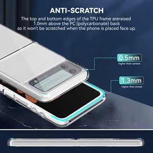 Funda Protectora Rígida de TPU para Teléfono Móvil, a Prueba de Golpes, para Galaxy <span class=keywords><strong>Z</strong></span> <span class=keywords><strong>Flip</strong></span> 5g, Funda Transparente Plegable para Samsung <span class=keywords><strong>Z</strong></span> <span class=keywords><strong>Flip</strong></span> <span class=keywords><strong>3</strong></span> - Product Image 3
