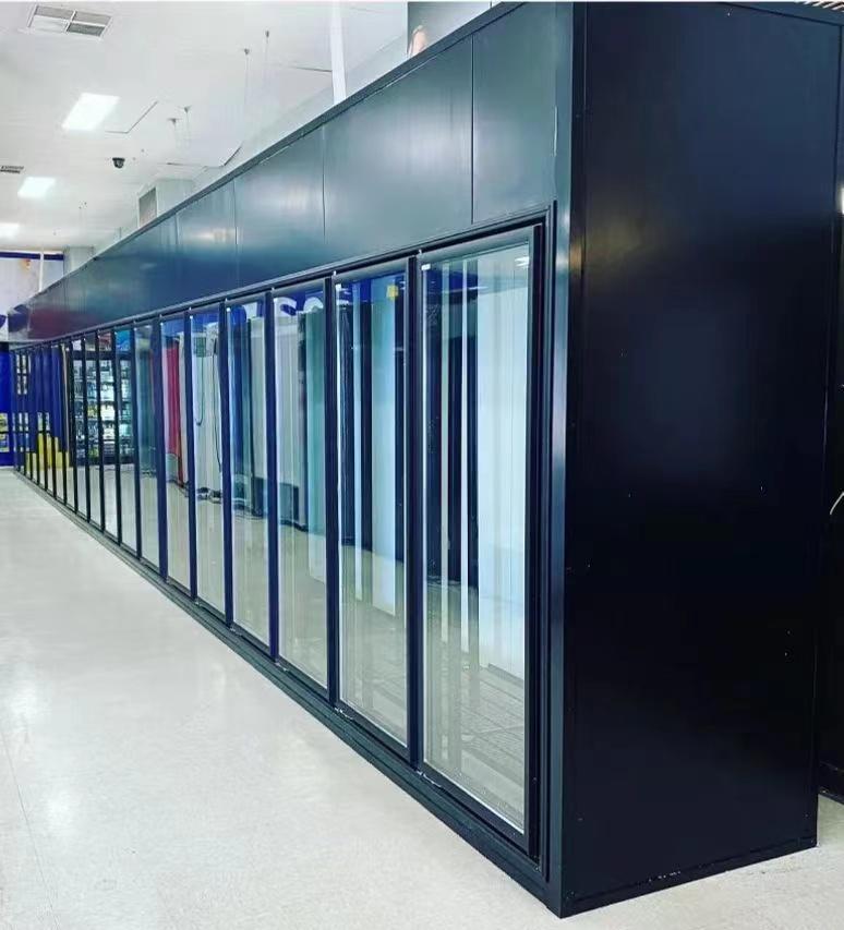 Customized <strong>Glass</strong> <strong>Doors</strong> Walk in <strong>Cooler</strong> with Freezers