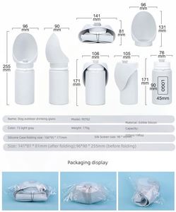 Fontaine à eau pliable en silicone pour animaux de compagnie, système de boisson anti-reflux pour les sorties, gourde et fontaine à eau pour animaux, fournitures pour animaux de compagnie - Product Image 3