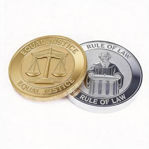 Monedas Conmemorativas de la Igualdad Jurídica, Artesanía Metálica Bicolor para Profesionales del Derecho y Defensores del Sistema Judicial - Product Image 1