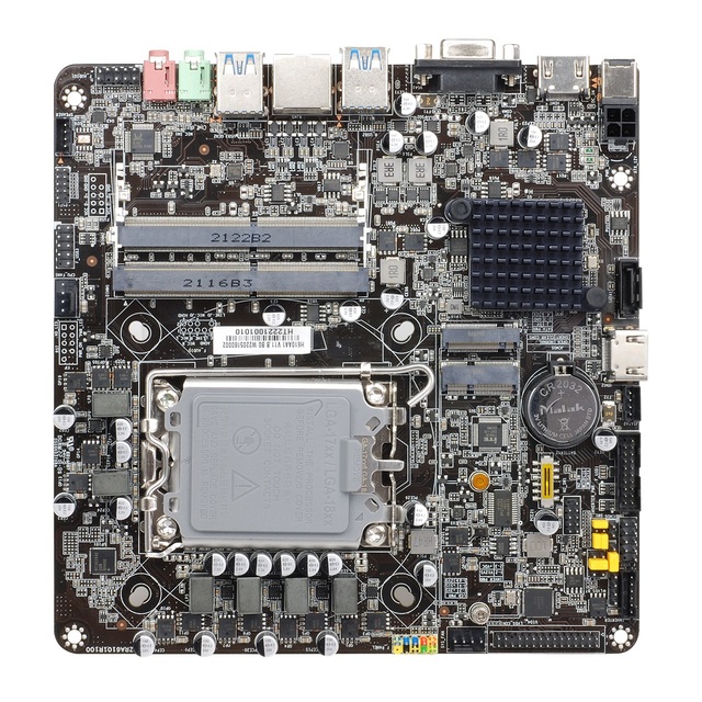 Esonic Mini ITX H610 LGA 1700 Motherboard 12th Gen H610AA1 ITX Mainboard M.2 SSD+WIFI USB3.0 DDR4 DIMM for I9/7/5/3