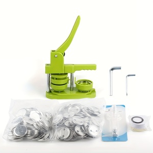 Kit de máquina para hacer botones verdes con piezas de botones, imágenes, <span class=keywords><strong>cortador</strong></span> circular, suministros de herramientas prácticas profesionales para hacer joyas - Product Image 2