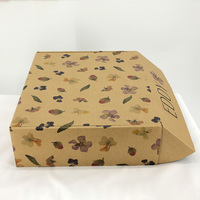 Boîte à fleurs personnalisée, logo couleur personnalisé imprimé, boîte d'emballage en papier kraft ondulé pliable avec impression extérieure