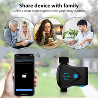 Dispositivo de riego inteligente NEO de una sola vía, sistema de riego controlado por WiFi, medición integrada para jardín doméstico, césped alimentado por batería