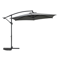 Parasol cantilever banane de haute qualité, imperméable, pliable, portable, pare-soleil, résistant au vent, pour terrasse, repas en extérieur, avec structure en acier et fer