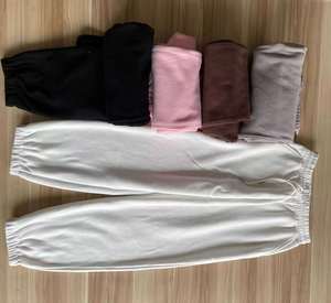 US Size Custom logo Thick Cotton Fleece Elastic <strong>White</strong> Drawstring Sweat Pant <strong>Jogger</strong> for Women Men Unisex - Product Image 3