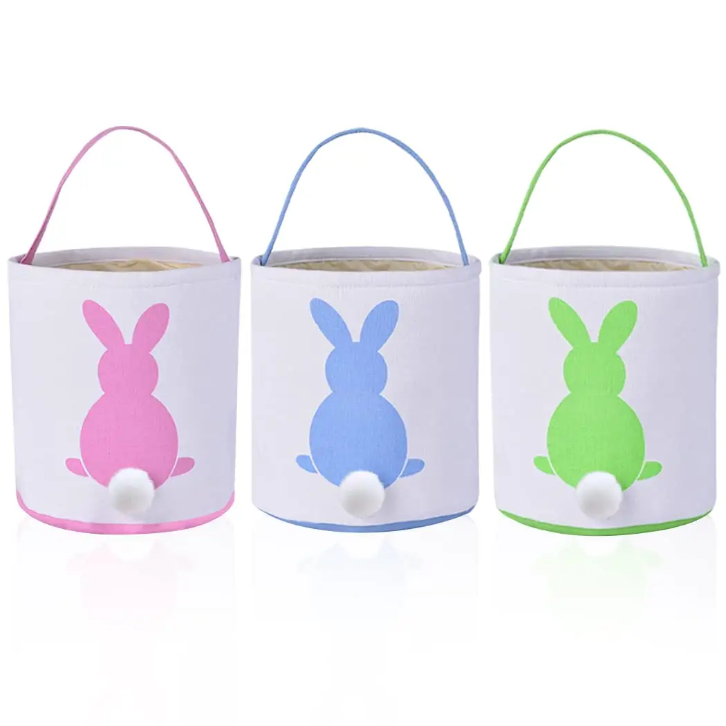 2023 Easter Kids Bunny Treat Gifts Easter Egg Bucket sublimazione Easter Basket Bunny Basket