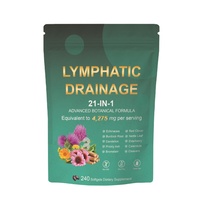 Compléments alimentaires à base de plantes en gélules molles 21-en-1 pour drainage lymphatique, marque privée OEM, avec extrait de pissenlit pour la santé métabolique et immunitaire des adultes