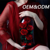 Roses éternelles séchées pour cadeaux d'anniversaire et de mariage - Livraison rapide pour femmes, grand-mères, mères, épouses