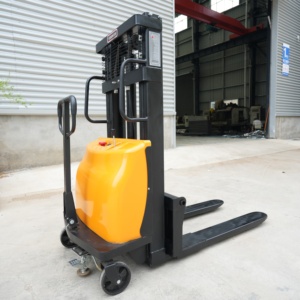 Gerbeur électrique à palettes, longueur de fourche 1500 mm, mât 3 étages, batterie au plomb-acide, utilisation en intérieur, modèle CDD-15 pour usine de fabrication - Product Image 1
