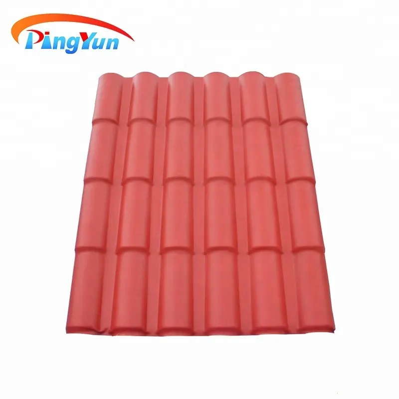 Tersedia dalam berbagai warna lembaran SPVC ubin atap Harga Cina bahan bangunan UPVC
