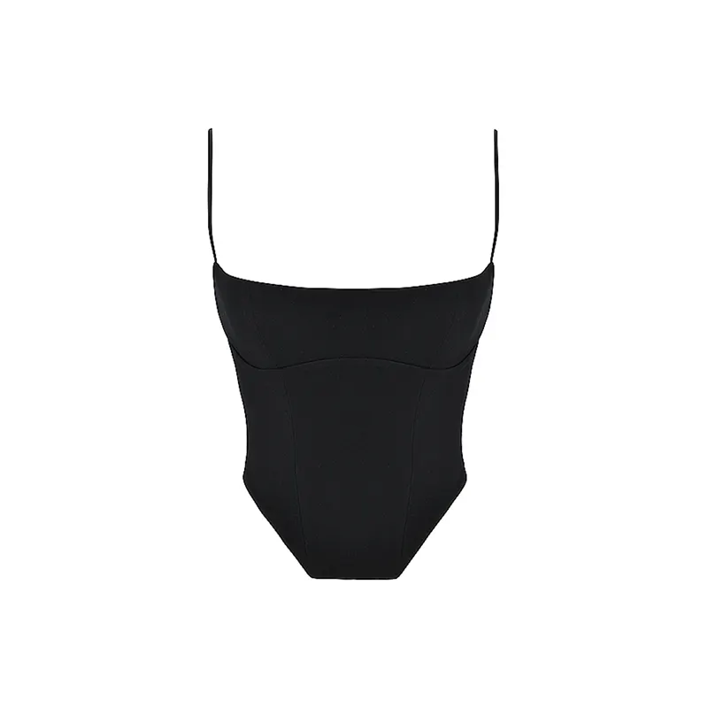 Top de corsé negro de moda para mujer, corsé negro de moda con logotipo personalizado y Halter sexy para mujer, lo último en punto liso con cremallera, venta al por mayor