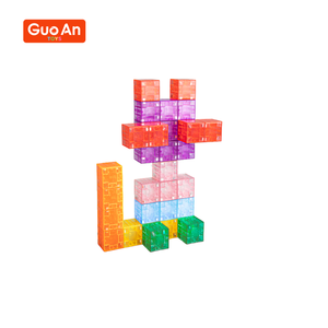 Guoan Đồ Chơi Giáo Dục Mới Tự Làm 2Cm Trong Suốt Từ Khối Sáng Tạo Cảm Giác Đồ Chơi Xây Dựng Từ Khối Bộ Cho Trẻ Em - Product Image 1