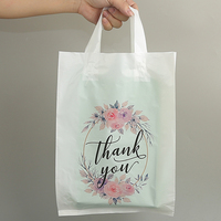 Diskon besar plastik tahan air kain ritel mewah dicetak modis Terima kasih kemasan tas belanja bahan makanan dengan pegangan