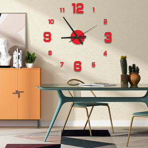 Jam dinding 3D, Diy baru bercahaya kreatif jam dinding besar Modern bisu DIY hadiah dekorasi untuk ruang tamu rumah kantor - Product Image 2