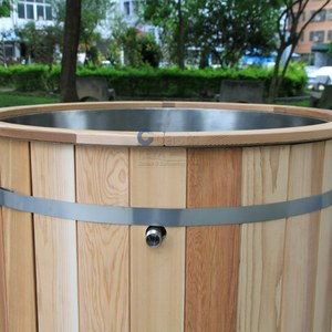 Keya Neues <span class=keywords><strong>Design</strong></span> Rundes Holz-Eisbad für Erholungstherapie – Großes Eisbadewanne - Product Image 3