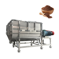 Mélangeur à ruban pour aliments animaux prémélangés 1 tonne par cycle, mélangeur de substrat pour champignons et d'engrais