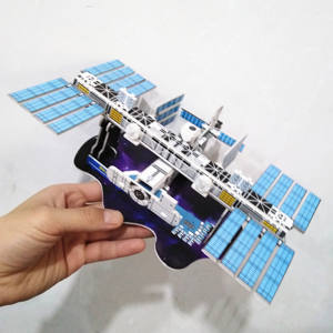 <span class=keywords><strong>Puzzle</strong></span> 3D DIY Stéréo Fait Main pour Enfants Style Dessin Animé Petit Bomber Modèle Papier Matériel Prêt pour la Vente - Product Image 3