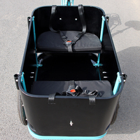 Vélo cargo électrique hollandais à 3 roues avec chargement avant/tricycle pour passagers, conception sécurisée pour animaux de compagnie et enfants