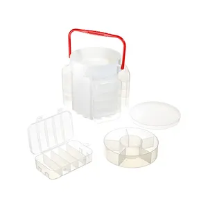 21802 Đa Chức Năng Xử Lý Hạt Lưu Trữ Jar Bead Caddy Với 5 Có Thể Tháo Rời Lưu Trữ Trường Hợp Cho Thủ Công