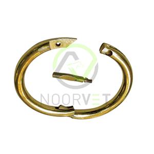 Anneau de nez de taureau auto-perçant en laiton avec instrument vétérinaire à vis de rupture 3 1/2 pouces X 5/16 & 3/8" - Product Image 3