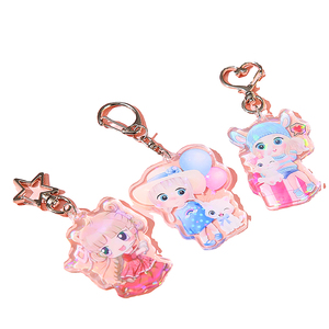 Custom Acrylic Keychain Pvc Accessories Keychain Mini Plastic Ring Print