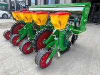 Semoir tout-terrain à double disque pour semis direct, 4 rangs, semis intégrés, fertilisation profonde, haute productivité, équipé d'une boîte de vitesses robuste