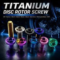 Vis de disque de frein à tête fine en titane GR1 M6x15 M6x20 M8x20 M8x25 Multi Drive pour moto OEM