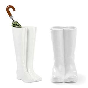 <span class=keywords><strong>Portaombrelli</strong></span> in <span class=keywords><strong>Ceramica</strong></span> a Forma di Stivale Bianco Personalizzato Direttamente dalla Fabbrica per Arredamento Casa - Product Image 1